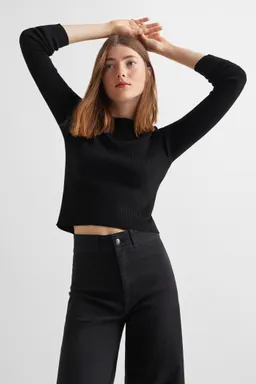 Top canalé espalda descubierta de Mango Teen en Tops para argentina
