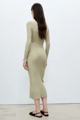 Vestido midi punto canalé de Mango en Vestidos para argentina