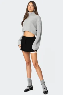 Sweater corto cuello tortuga oversize de Edikted en Buzos y Sweaters para argentina