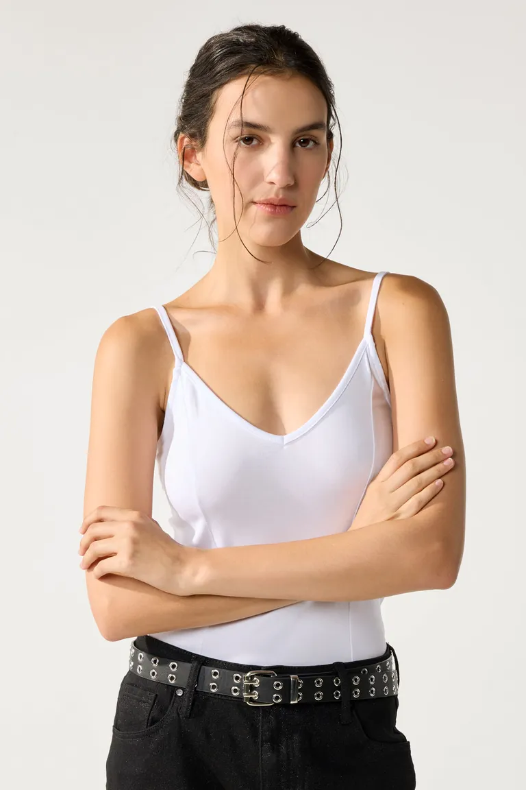 Musculosa ajustada de algodón y elastano para mujer de Cuesta Blanca en Tops para argentina