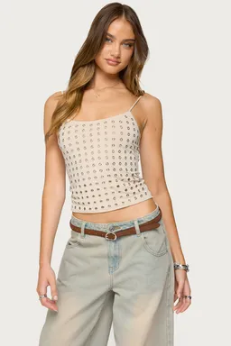Musculosa vallie ojalillos de Edikted en Tops para argentina