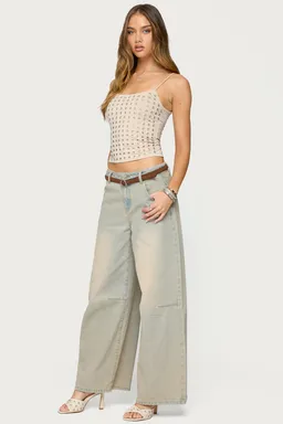 Musculosa vallie ojalillos de Edikted en Tops para argentina