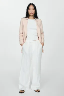 Blazer lino puños abotonados de Mango en Blazers para argentina