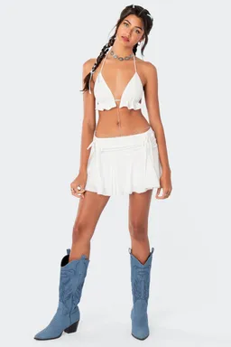 Minifalda keoni volados tiro bajo de Edikted en Swimwear y Beachwear para argentina