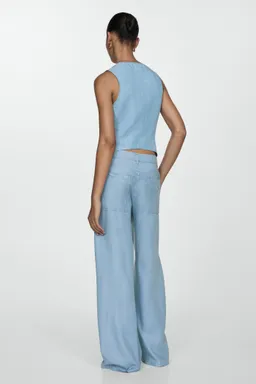 Pantalón wideleg lyocell de Mango en Pantalones para argentina