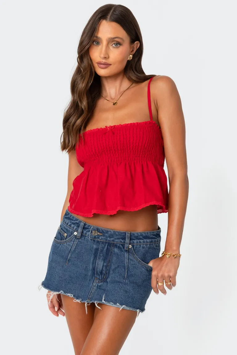 Musculosa millie fruncida de Edikted en Tops para argentina