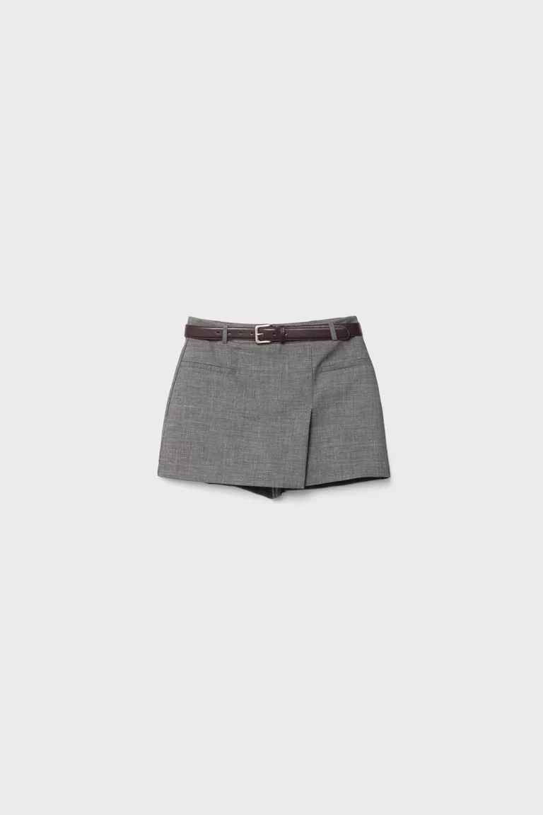 Falda pantalón cruzada con cinturón de Stradivarius en Pantalones para argentina