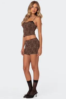 Minifalda edin estampado leopardo de Edikted en Shorts para argentina