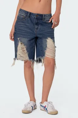 Bermudas denim estilo desgastado de Edikted en Shorts para argentina