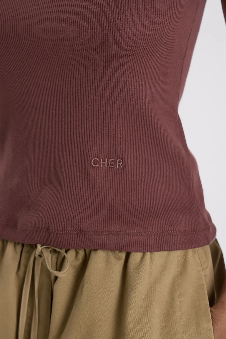 Remera de manga corta con escote redondo y ajuste al cuerpo de Maria Cher en Remeras para argentina