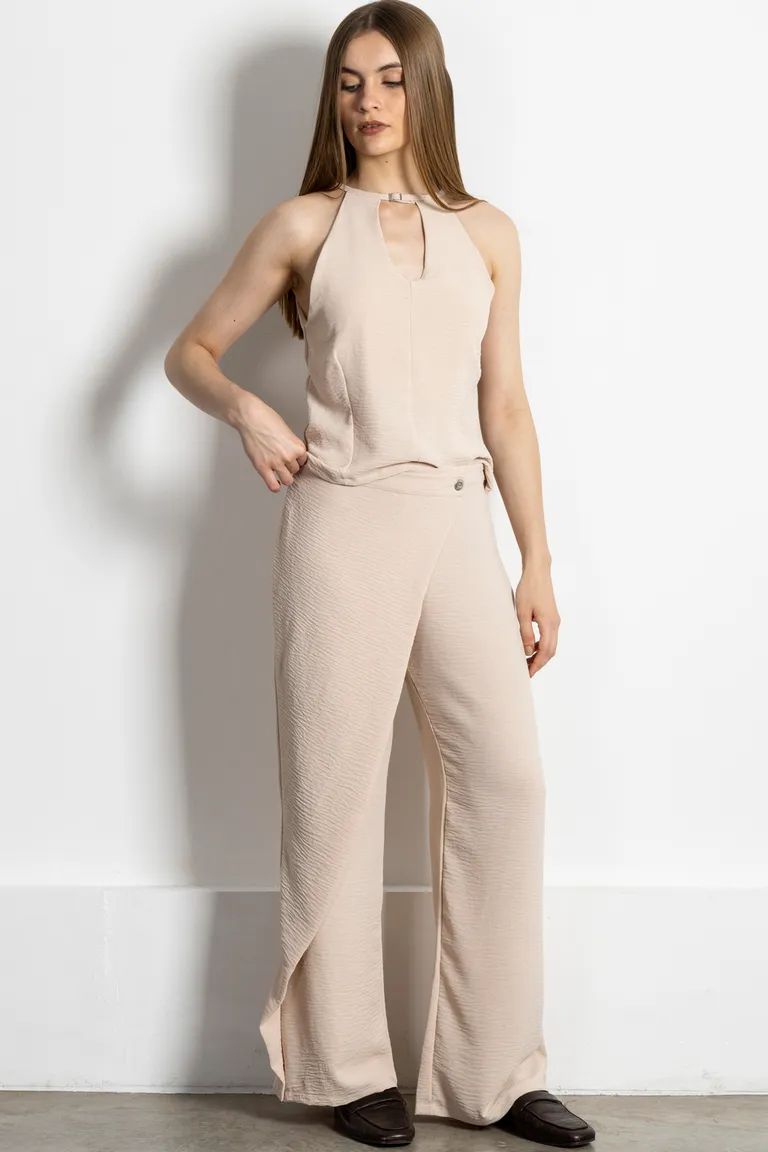 Pantalón beige de corte recto y silueta estilizada para mujer de Kill en Pantalones para argentina
