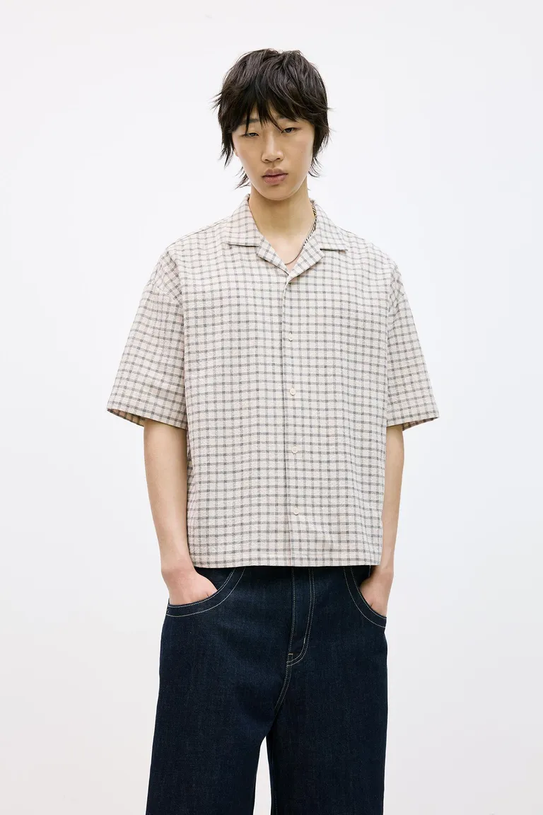 Camisa bordado manga corta de Pull&Bear en Camisas para argentina