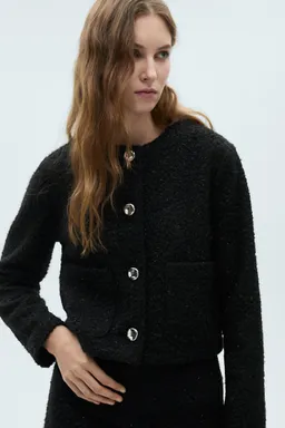 Chaqueta bouclé brillante de Mango en Chaquetas para argentina