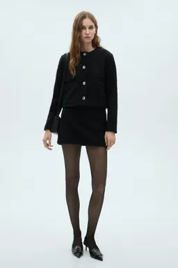 Chaqueta bouclé brillante de Mango en Chaquetas para argentina