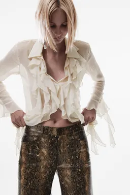 Pantalón estampado serpiente de Mango en Pantalones para argentina