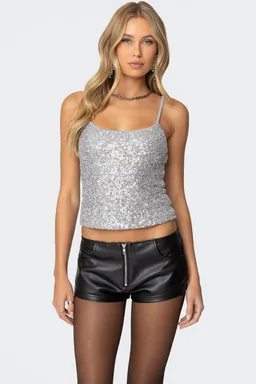 Tank top lentejuelas celene de Edikted en Tops para argentina