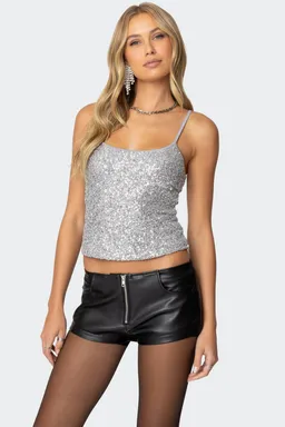 Tank top lentejuelas celene de Edikted en Tops para argentina