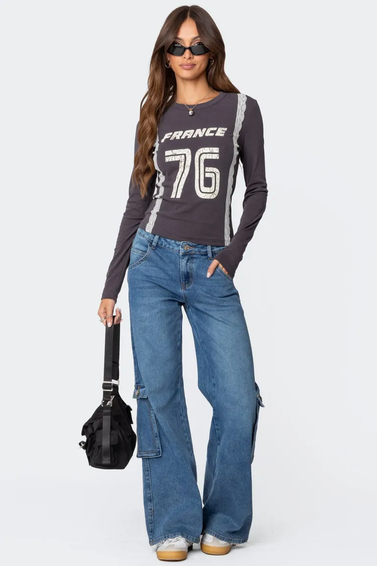 Jeans cargo tiro bajo lunar de Edikted en Pantalones para argentina