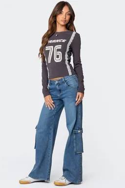 Jeans cargo tiro bajo lunar de Edikted en Pantalones para argentina