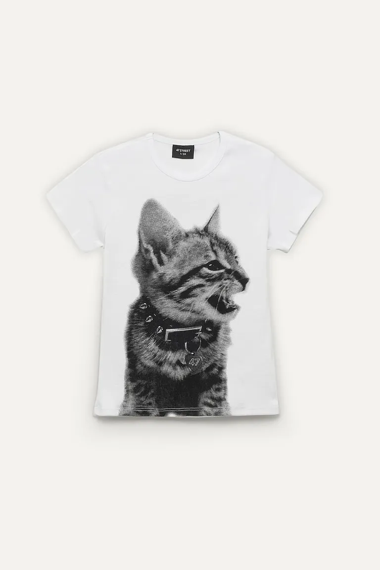 Remera de manga corta con estampado gráfico para mujer de 47 Street en Remeras para argentina