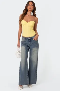 Jeans magda tiro bajo lavado de Edikted en Pantalones para argentina
