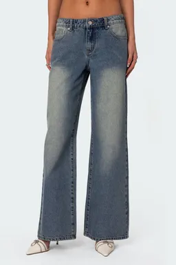 Jeans magda tiro bajo lavado de Edikted en Pantalones para argentina