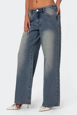 Jeans magda tiro bajo lavado de Edikted en Pantalones para argentina