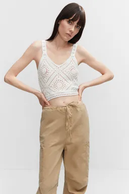 Top crop crochet de Mango en Tops para argentina