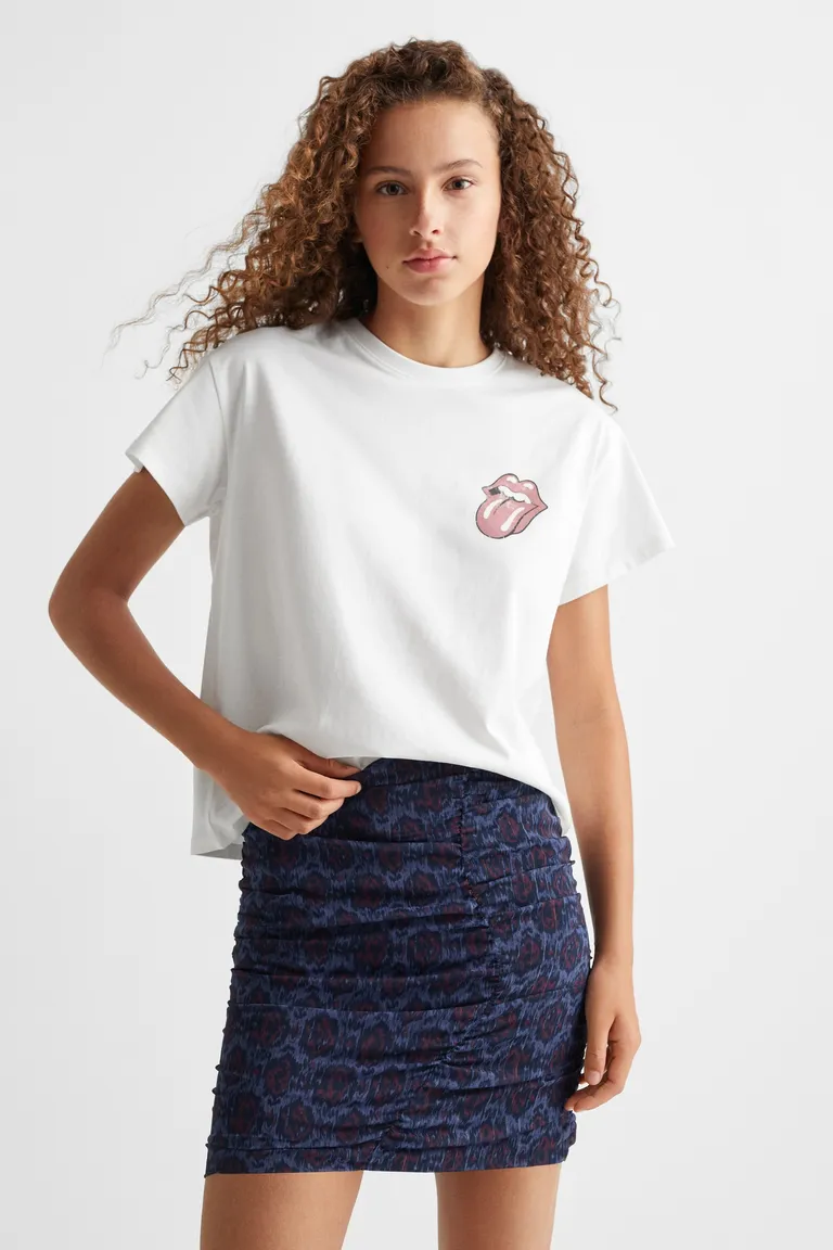Falda estampada fruncida de Mango Teen en Faldas para argentina