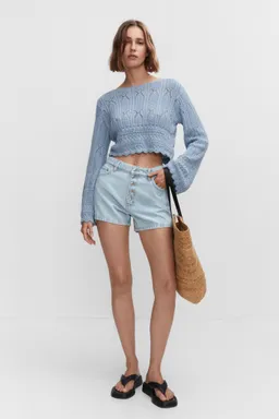 Shorts jean con botones de Mango en Shorts para argentina