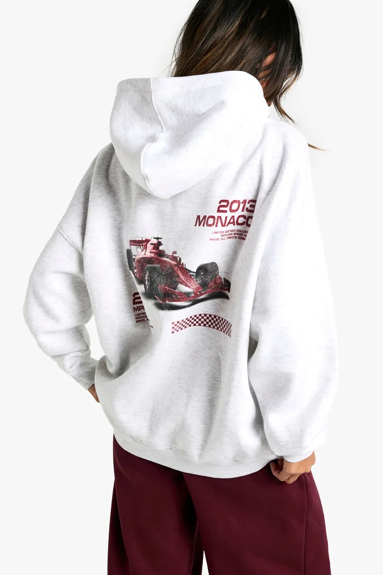 Buzo oversized estampado carreras de Boohoo en Buzos y Sweaters para argentina