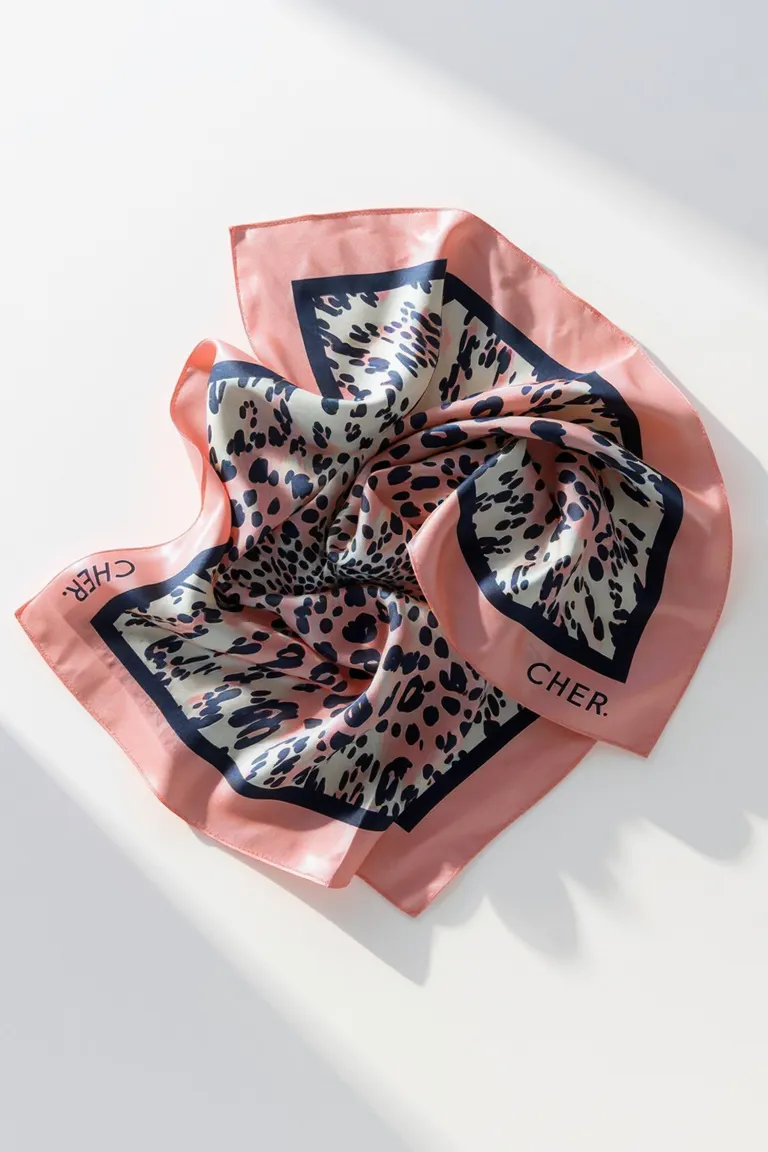 Pañuelo de seda natural con estampado de leopardo, accesorio elegante y versátil para mujer de Maria Cher en Bufandas y Pañuelos para argentina