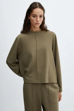 Pantalón jogger costuras piqué de Mango en Pantalones para argentina