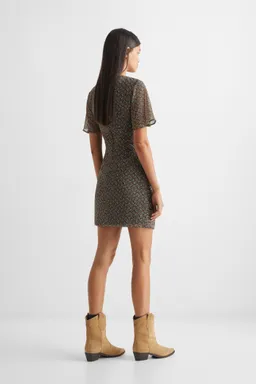 Vestido gasa estampado midi de Mango Teen en Vestidos para argentina
