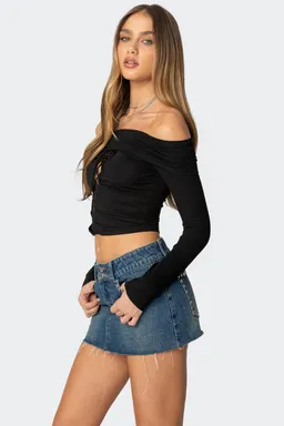 Top con cordones volante de Edikted en Tops para argentina
