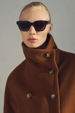 Abrigo corto lana cruzado de Mango en Chaquetas para argentina