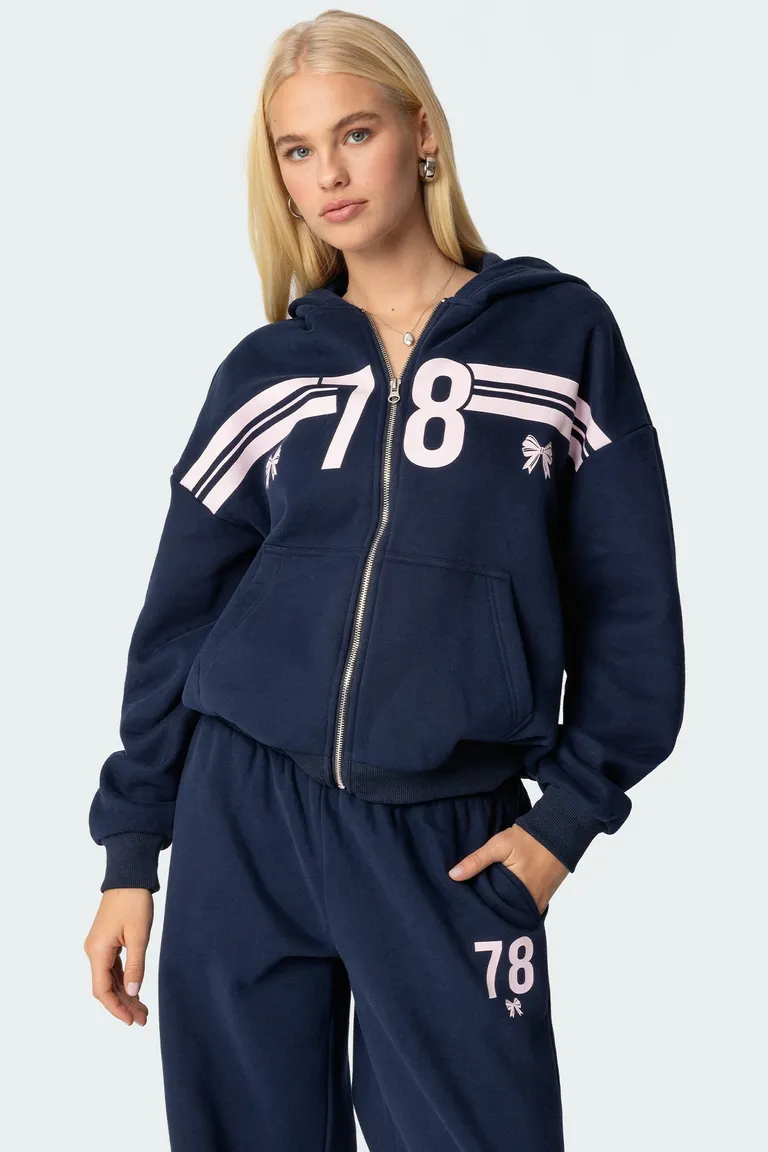 Buzo hoodie moño cierre de Edikted en Buzos y Sweaters para argentina