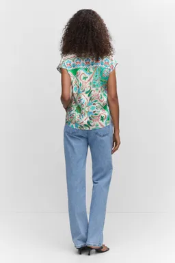 Camisa satinada estampada de Mango en Camisas para argentina