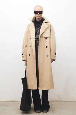Trench largo oversize algodón de Mango en Tapados para argentina