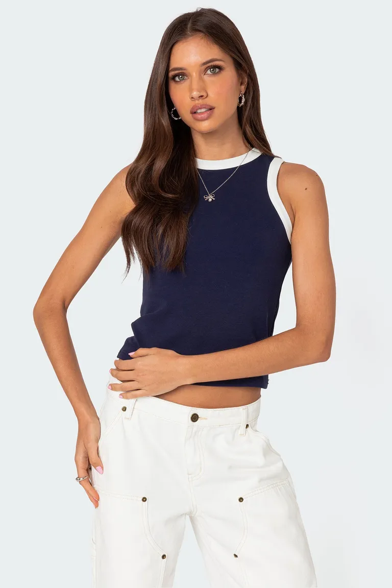 Musculosa tammy contraste de Edikted en Tops para argentina