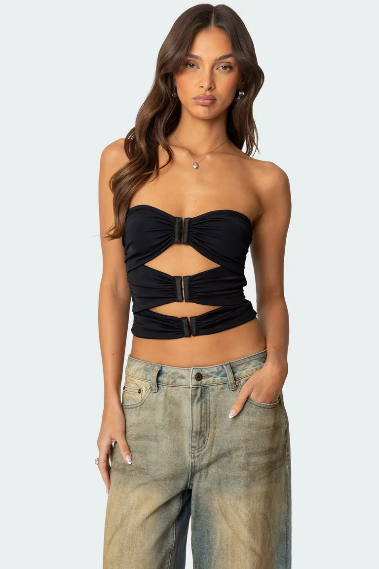 Top strapless recortes ariella de Edikted en Tops para argentina