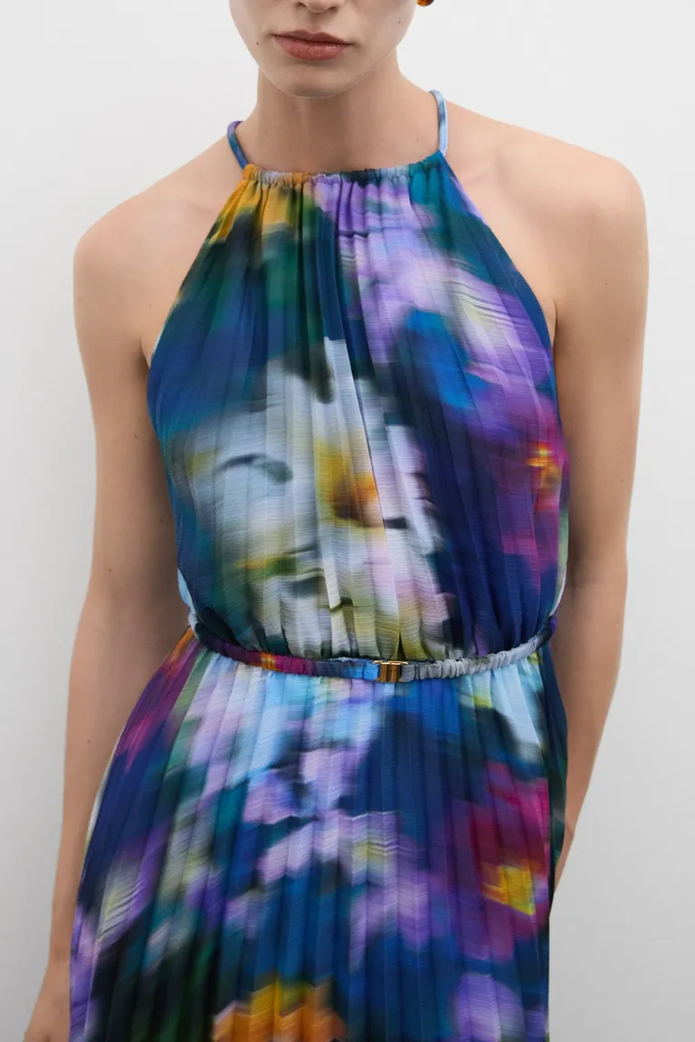 Vestido plisado estampado de Mango en Vestidos para argentina