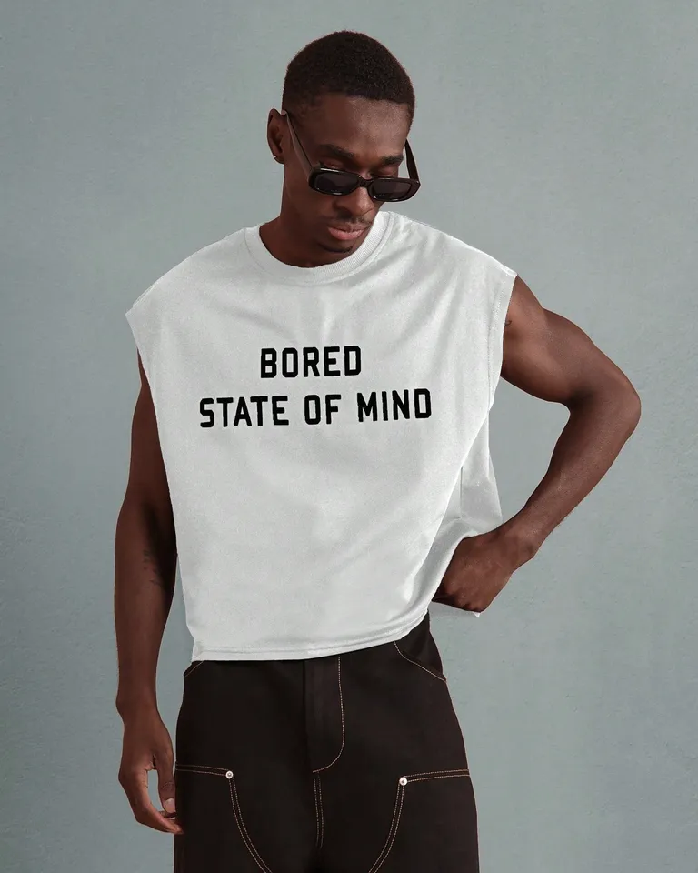 Musculosa con texto desgastada de Sumwon en Remeras y Polos para argentina