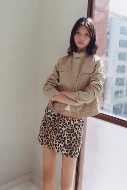 Minifalda denim leopardo de Mango en Faldas para argentina