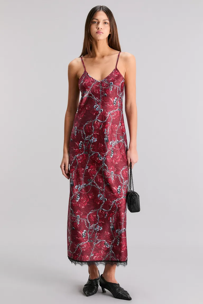 Vestido maxi con estampado floral y detalles de puntilla de Kosiuko en Vestidos para argentina