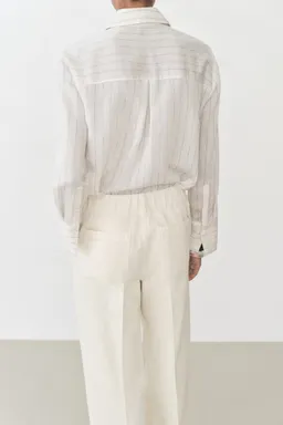 Pantalón algodón wideleg tiro alto de Mango en Pantalones para argentina