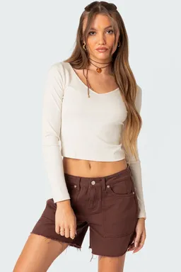Top punto acanalado workwear de Edikted en Tops para argentina