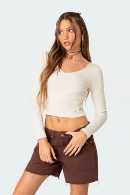 Top punto acanalado workwear de Edikted en Tops para argentina