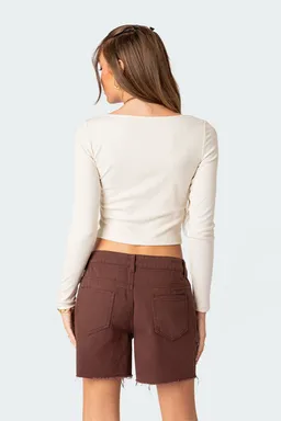 Top punto acanalado workwear de Edikted en Tops para argentina