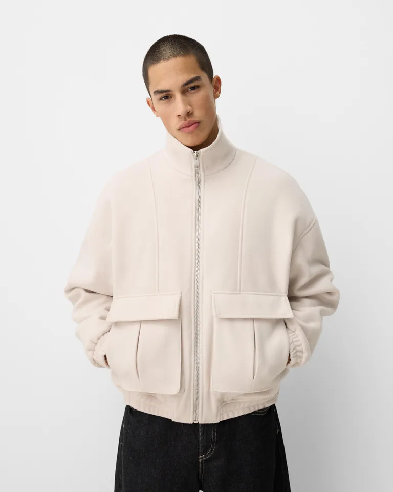 Campera paño de Bershka en Abrigos y Camperas para argentina